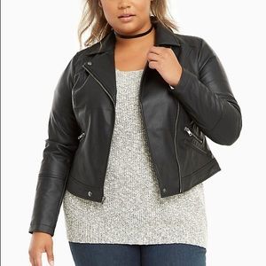 NWOT Faux Leather Moto Jacket